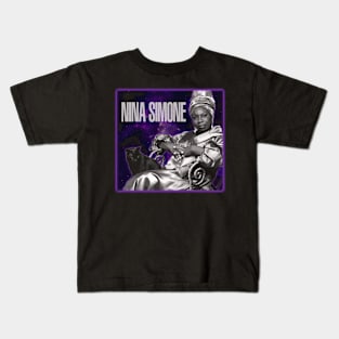 Nina Simone's Jazz Odyssey Visualizing Musical Mastery Kids T-Shirt